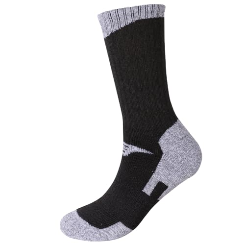 Image of EnerWear 6 Pack Women's Wool Outdoor Hiking Trail Crew Sock (US 9-11, Wine /Black)