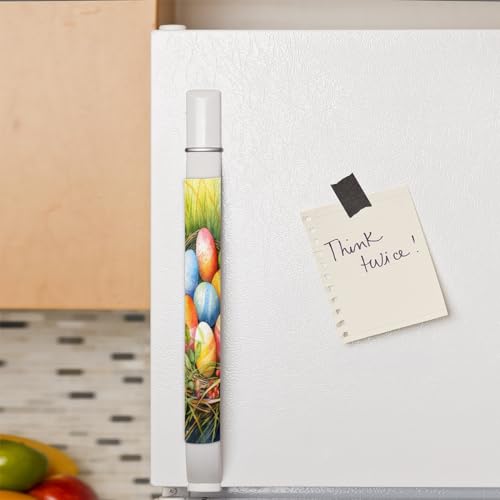 Image of Pardick Refrigerator Door Handle Covers Set of 2 Easter Colorful Egg Grass Washable Fridge Dishwasher Mocrowave Oven Door Decor Protector Handle Cover Keep Your Kitchen Appliance Clean