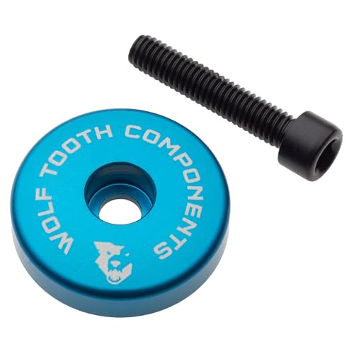 Wolf Tooth Components Stem Cap W/Spacer Blue, 5Mm Spacer