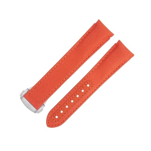Bracelet en nylon orange 20 mm pour montre Omega Planet Ocean et De Ville