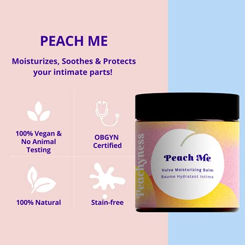Peach Me Organic Vulva Balm by Peachyness - Hormone-Free Vaginal Moisturizer for Sensitive Skin, Natural Menopause Relief Cream, Eco-Friendly Feminine Hygiene, Vegan, Gynecologist Recommended, 1.7 oz - Image 4