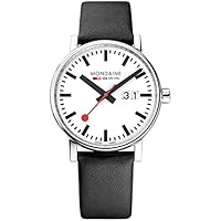 Mondaine Evo2 - Reloj de Cuero Negro para Hombre y Mujer, MSE.40210.LB, 40 MM