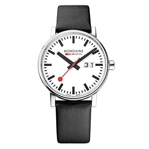 Mondaine Evo2 - Reloj de Cuero Negro para Hombre y Mujer, MSE.40210.LB, 40 MM