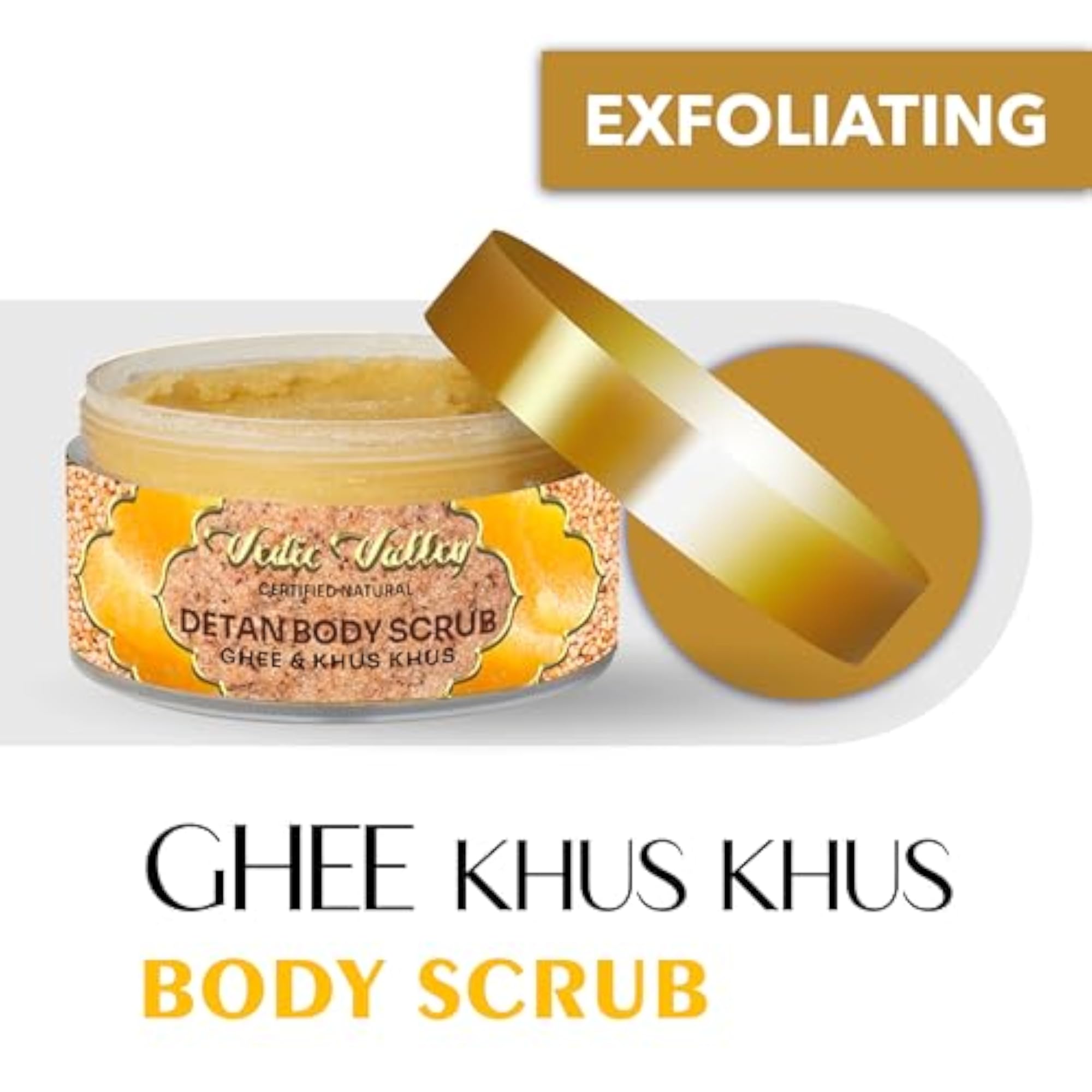 Ayurvedic Detan Ghee Khus Khus Body Scrub, 250g