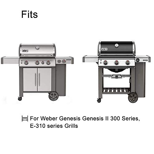 Outspark Gas Grill Replacement Flavorizer Bars/Heat Plate/Heat Shield 66032/66795 For Weber Genesis Ii 300 Series E-310 Series Grills, Set Of 5 Porcelain Enameled Flavor Bar, 17.2 X 3 X 2.2 #TOP4