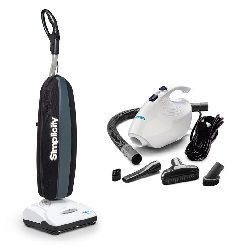 Simplicity Vacuums Cleaning Bundle Freedom Cordless Upright Flash Hand Vac with Tools Lightweight Vacuum Cleaners for Home Carpet
