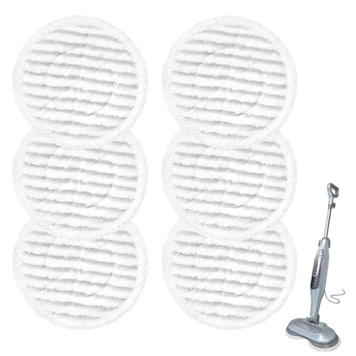Ortviai 6 PCS Replacement Steam Mop Pads for Shark S6002uk S7201uk, Reusable Steam & Scrub All-In-One Cleaning Pads, for Shark Steam Mop Replacement Pads, for All Sealed Hard Floors