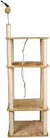 Arranhador Gato Torre 4 Andares Gigante Playground Para Gatos Com Plataformas Rede Túnel Brinquedos(Bege)
