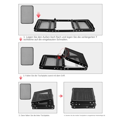 Table de four à pizza réglable en hauteur avec sac pour griddle intégré - 8