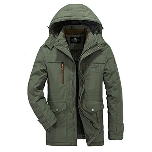 watooma Veste en duvet Veste d'hiver duenn Manteau en duvet Veste Down pour Homme, vert