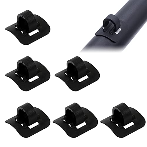 YUTOU Lot de 6 supports de câble en aluminium C-Clip pour vélo Fixation de traction VTT Cadre de vélo Boucle C Shifter Adaptateur Guide de traction autocollant pour VTT Road VTT Guide