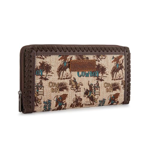 Montana West X Warngler Wallet Women Western Cowboy Wallets for Women Large Capacity Bifold Wallet, Card Cases & Money Organizers White Clutch Phone Wallets with ID Window3