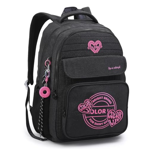 Mochila Escolar Feminina Costa Color Up Seanite Juvenil (Preto)