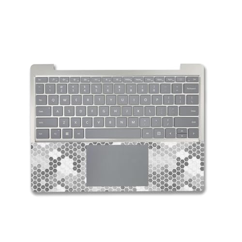Image of MightySkins Carbon Fiber Skin Compatible with Microsoft Surface Laptop Go 3 (2023) Full Wrap Kit - Camo Hexadots | Protective, Durable Textured Carbon Fiber Finish | Made in The USA