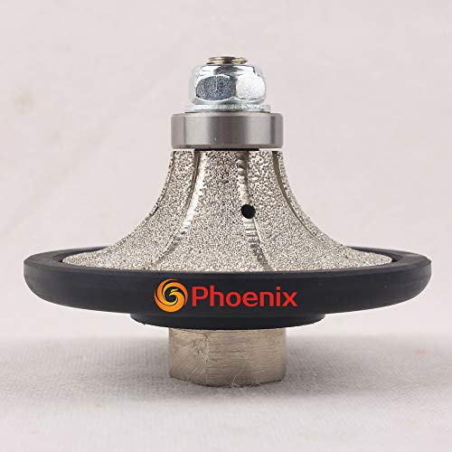 Raizi B25 25mm Demi-bullnose/Roundover Diamond Hand Profiler/Router Bits for Granite Countertops, B25 (25mm)