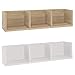 Produktbild Generisch Wandregal aus Holz für Wohnzimmer Kinderzimmer Küche Badezimmer Bücherregal CD Deko mit 3 Fächern (weiß)