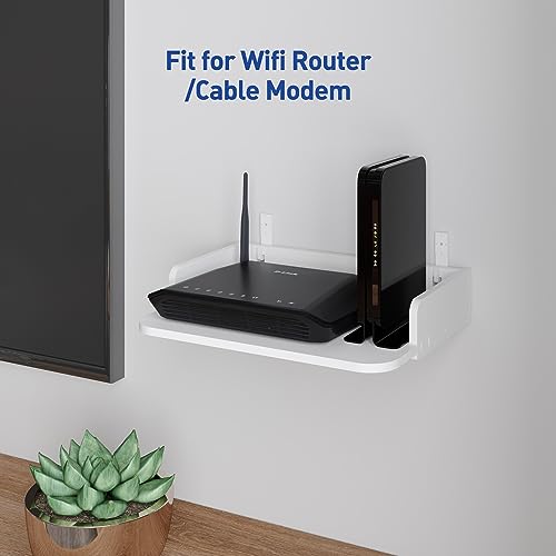 image for AREAJD Small Mini Projector Shelf/Modem Shelf/Router Shelf/Router Wall