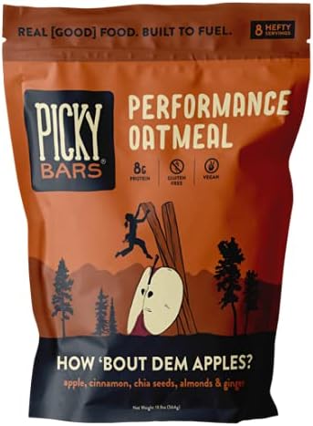 Picky Bars Picky Oats Performance Oatmeal with Protein, How Bout Dem Apples, 19.9 Oz (8 Servings)