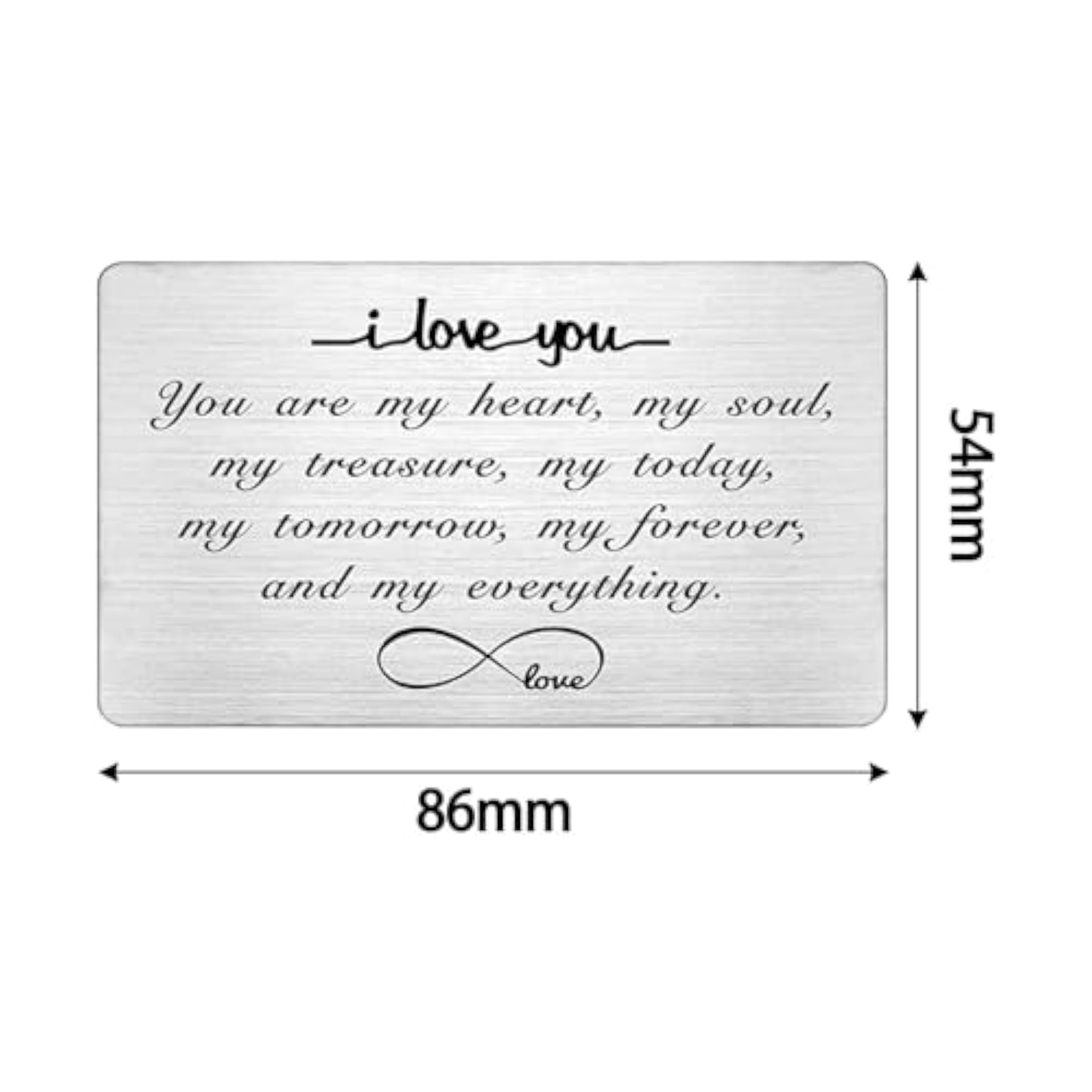 Engraved Wallet Insert Card Christmas Fiance New Year Cards