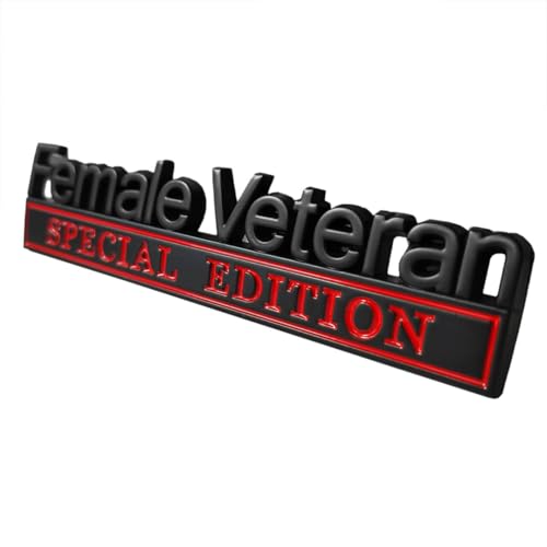 Emblema veteranos femeninos OnlyYou.X en metal 3D premium negro y rojo para coche 4