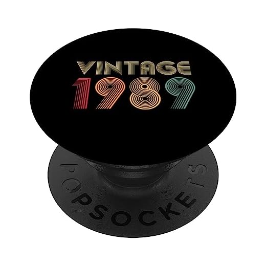 Regalo de 34 cumpleaños para hombres y mujeres, retro, vintage, 1989 PopSockets PopGrip Intercambiable