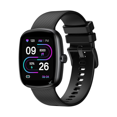 Image of Fastrack Jupiter S3 Smartwatch with 1.83 inch TFT 2.5D Display, Push Button & Rotary Crown,BT Calling,HRM, SpO2 & Sleep Tracking,Multiple Menu Styles,IP68,24 /7 Health Suite,Up to 5 Days Battery - Black
