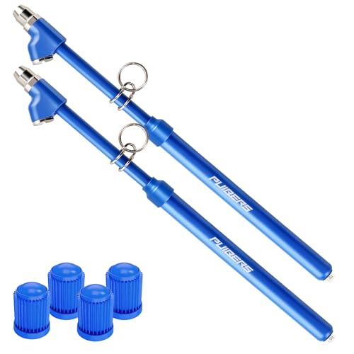Image of 2-Pack Truck Tire Gauges for Tires Pressure, Dual-Head Tire Pressure Gauge, 150 PSI /10 BAR Range, with 4 Tires Pressure Caps for Semi Trucks, RVs, Cars, and Motorcycles