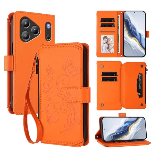 �X�}�z�P�[�X �Ή��@�� for Blackview Wave 7C �X�}�z�P�[�X�y�J�[�h�z���_�[�E�E�H���b�g�E�}�O�l�b�g�o�b�N���E�t���b�v�E�X�^���h�@�\�t���zOrange