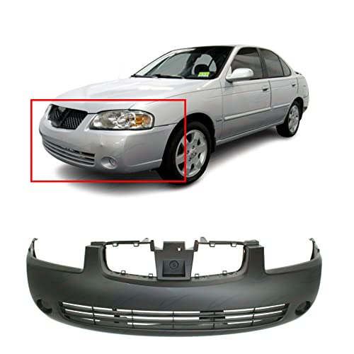 FitParts Compatible with Front Bumper Cover Fascia 2004-2006 Nissan Sentra GXE SE-R S XE SE LE Sedan. New Primed Without Sensor Holes, With Fog Light Holes. NI1000216 F20226Z525