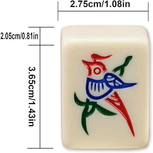 Mahjong 136 piezas con caja aluminio juego chino miniatura 3