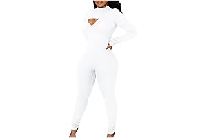 Women Sexy Tights Cut Out Jumpsuits Bubble Wrap Jumpsuit