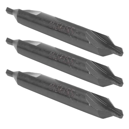 Oumefar - Oumefar Jeu de Forets Centraux 2.5mm, Fournitures Industrielles de Précision en Acier Inoxydable pour Atelier, Forets D'établi de Centrage, 10 Pièces
