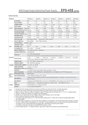 Alimentation de commutation unique 45W EPS-45S bloc de courant continu de précision - 4