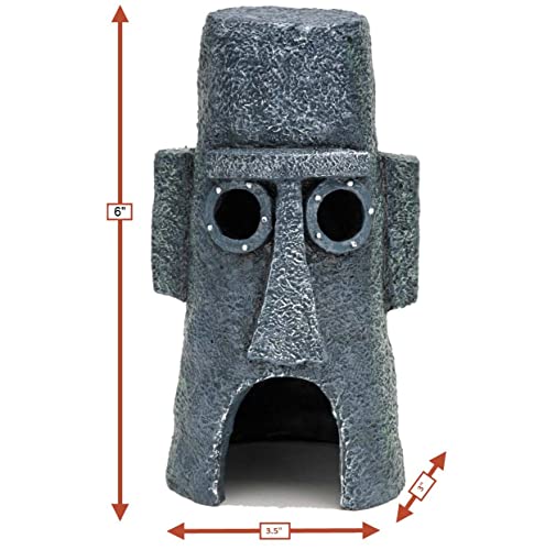 image for Penn-Plax Spongebob Squarepants Squidward’s Easter Island Home - Off