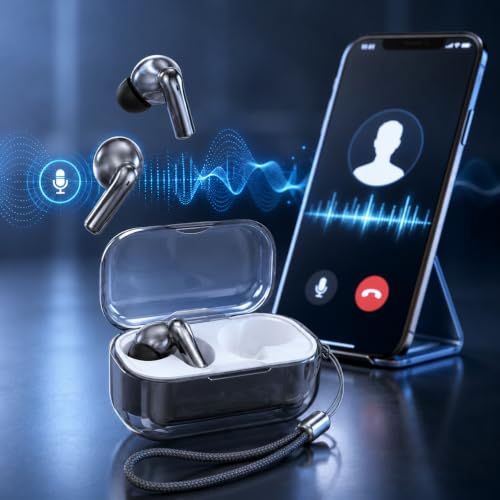 Image of BassPlus BT-160 True Wireless Earbuds, Bluetooth 5.3 TWS Earbuds with 36H Playtime, Deep Bass, HD Mic, Touch Control, Fast Pairing, Voice Assistant, Type-C Charging, White