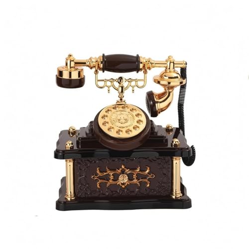 Teléfono retro negro ideal para decorar salones y oficinas con música ambiental relajante