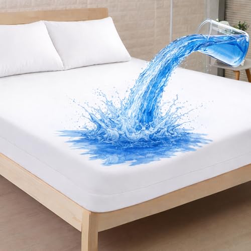HUPPER Queen Premium Box Spring Encasement - Waterproof - Breathable Noiseless - Fits Up to 9
