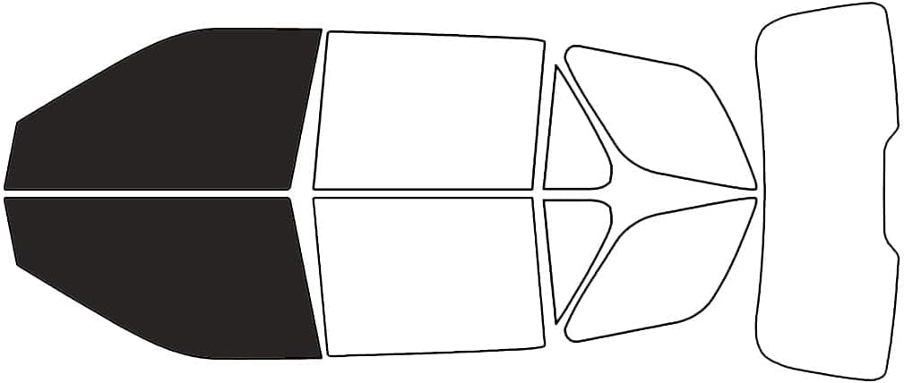 Rvinyl Window Tint Kit Compatible with Ford Explorer 2011-2019 - Black 20% - Single Ply No Bubble Film - Do it Yourself Vehicle Front Precut Kit