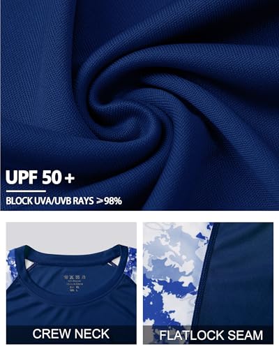 Image of FISHEAL Mens Long Sleeve Fishing Camo Shirts, UPF 50+ Sun Swim Rash Guard