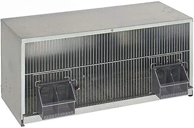 Jaula para Perdiz con 2 Departamentos Abatibles 98x45x44 cm