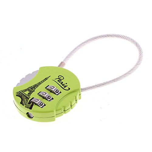 Image of Aexit Luggage Round Padlocks & Hasps Shaped Mini Backpack Lock Combination Padlock 3 Digits Combination Padlocks Number Green