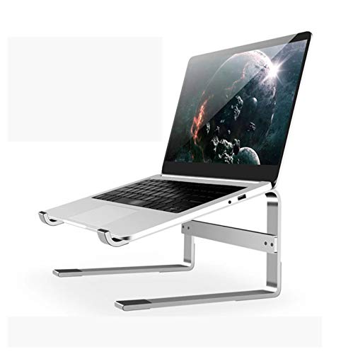 Laptop Ständer, Aluminium Laptopständer Ergonomischer Notebook Ständer, Für 8-18 Zoll Laptop, Dicke 6Mm PC Halter,Tablet Halterung Stand Halter,Silber