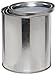Qorpak MET-03090 Metal Unlined Round Paint Can with Triple Tite Lid and Securing Clips, 1 pint Capacity, 307 mm Diameter x 314 mm Height, Case of 24