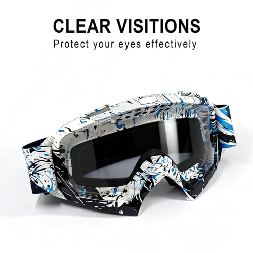 Image of Dirt Bike Goggles Motorcycle ATV Glass Riding Four Wheeler Offroad Mx Racing Helmet Goggles
