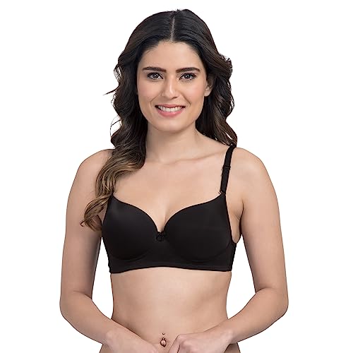 Image of Tweens - Heavily Padded Semi Push-Up Bra - Polyamide Fabric - 3 /4th Coverage, Wireless, Multiway Straps, Seamless - Everyday T-Shirt Bra