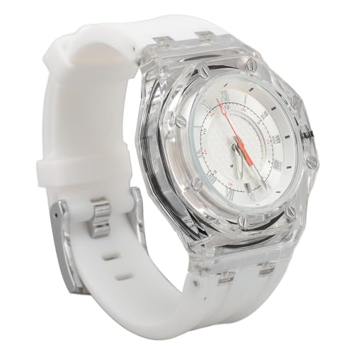 キッズスポーツウォッチ、キッズクォーツ腕時計正確な時間カレンダーウィンドウ30m防水日常着用 (白)