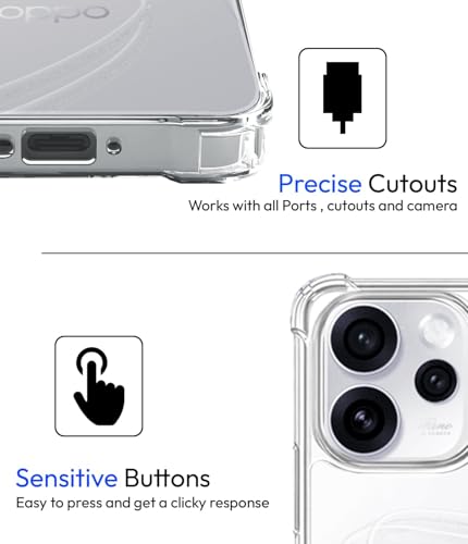 Image of KAPAVER Essential Back Cover Case Compatible with Oppo Reno 15 Pro Mini (PC+TPU) - (Clear)