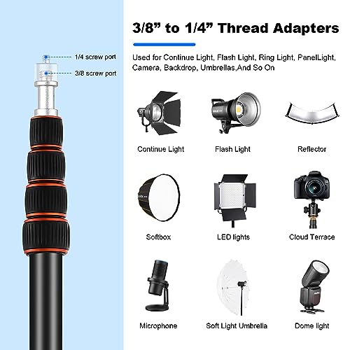 Trépied extensible léger pour stabiliser flash et anneau lumineux - 4