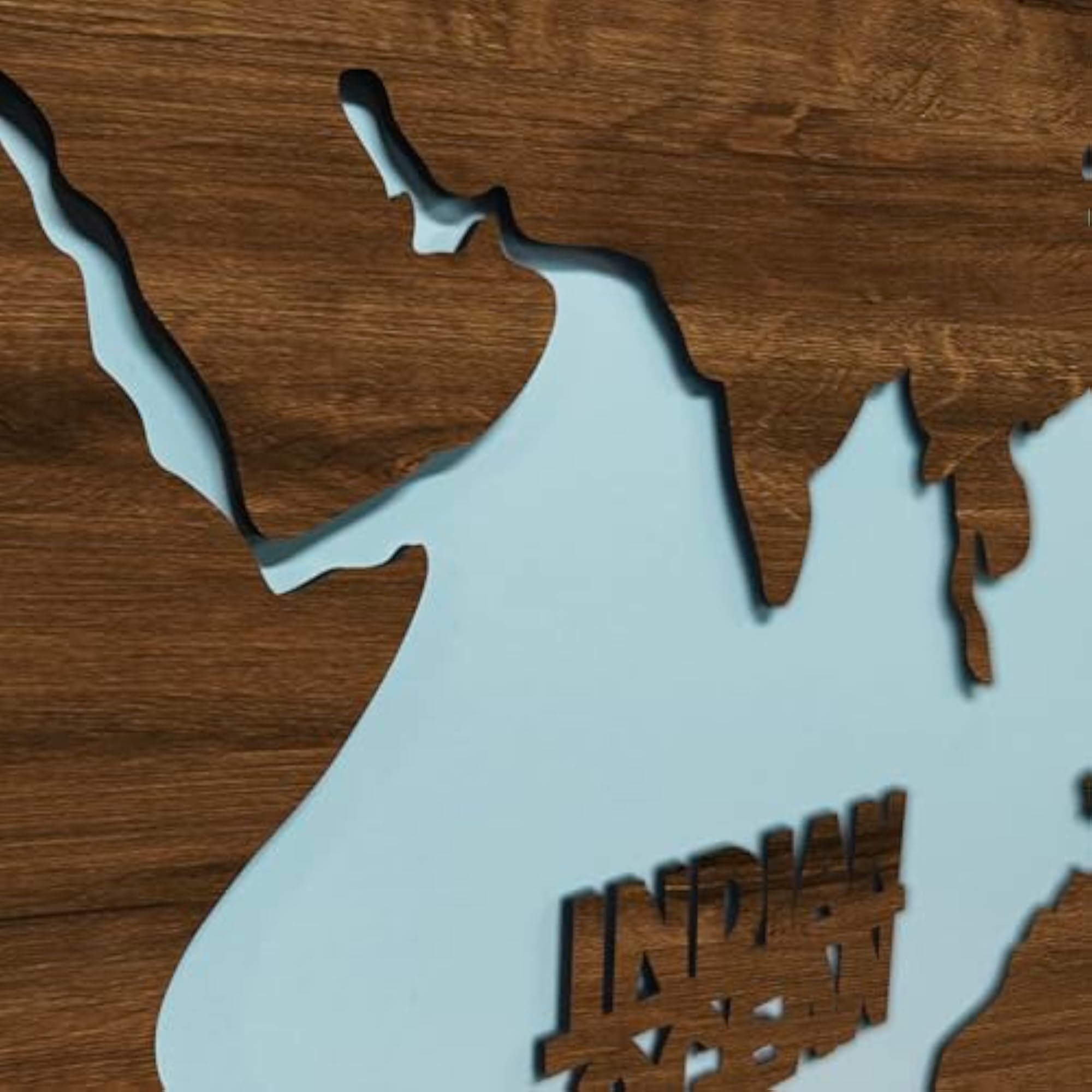 3D Wooden World Map With Clock Wall Decor, Travel Gift