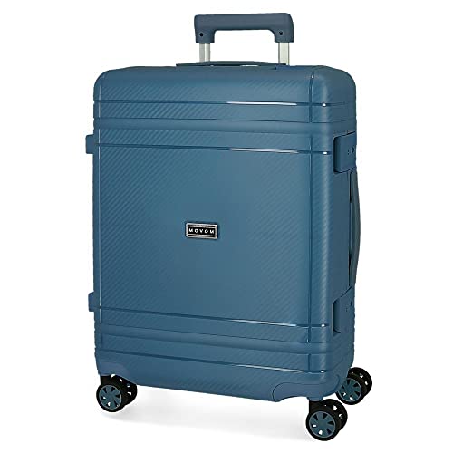 Movom Dimension Valise de cabine bleue 40 x 55 x 20 cm Rigide Polypropylène Fermeture TSA 78 L...